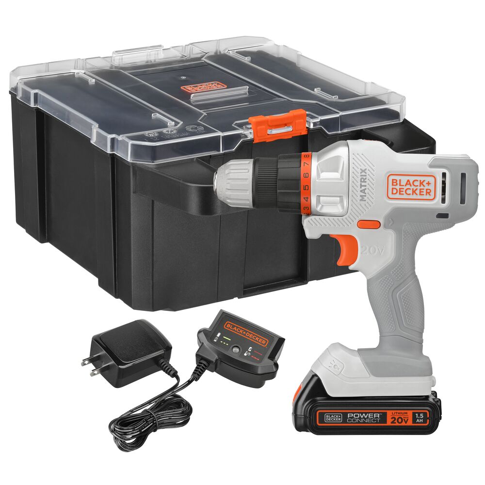 20V MAX *POWERCONNECT? MATRIX? Cordless Drill with Storage Case, Battery and Charger Included (White)