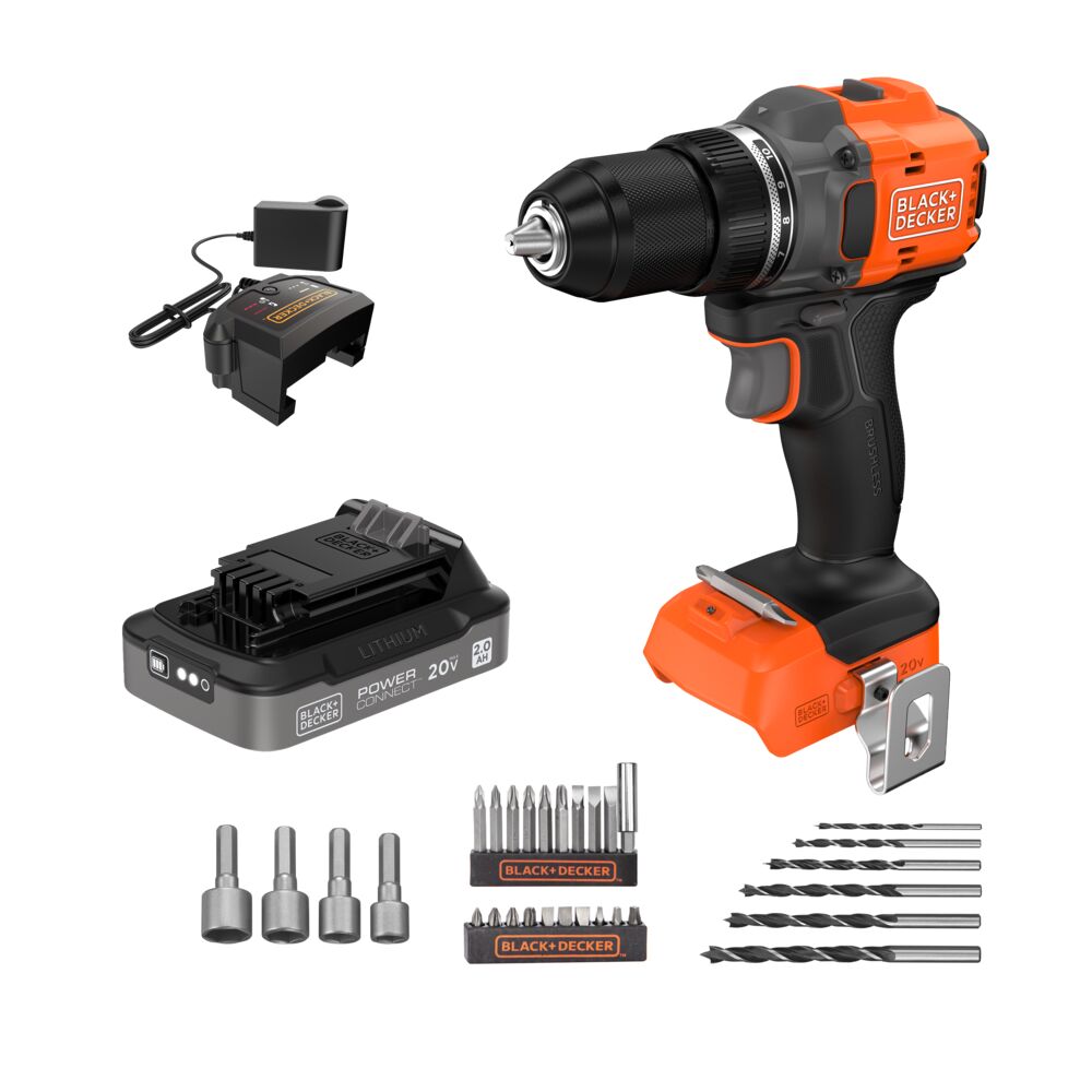 20V MAX* POWERCONNECT? Cordless Brushless 1/2 Inch Drill/Driver Project Kit (Battery & Charger Included)